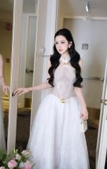 Đầm Lưới Cột Yếm Kèm Charm