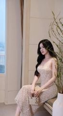 Đầm Ren 2S Nền Hoa
