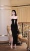 Đầm Thun Khoét Ngực Liền Đá