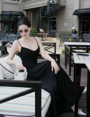 Maxi Cổ Tim 2S Trơn