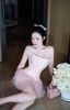 Đầm Cup Nền Hoa Lưới Tầng