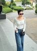 Quần Jean Wide Open Legs Pleat