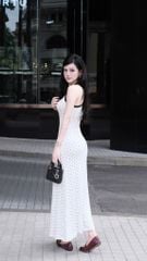Đầm Balo Dài Chấm Bi