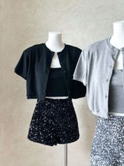 Set Áo Croptop + Quần Kim Sa
