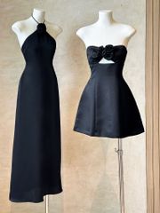 Maxi Yếm Lụa Kèm Hoa