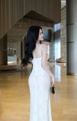 Đầm Ren Nền Hoa Đuôi Cá