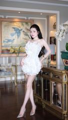 Đầm Voan Hoa Lượn Sóng