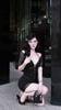 Đầm Thun Lưới Yếm Nút Vàng