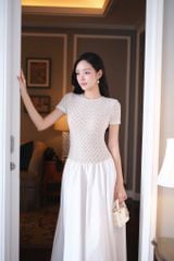 Đầm Thun Ren Phối Kate