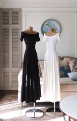 Đầm Len Xoắn Bẹt Vai