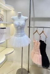 Đầm Lưới Nhúng Xòe Phối Ren