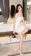 Đầm Lưới Xòe Tầng 5M