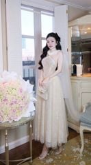 Đầm Lưới Cột Yếm Kèm Charm