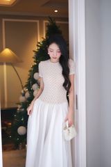 Đầm Thun Ren Phối Kate