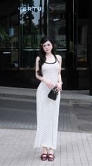 Đầm Balo Dài Chấm Bi