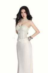 Set Áo Cúp Ren Phối Cv Lụa