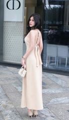 Đầm Thun Xoắn Hở Lưng