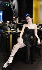 Đầm Voan Kèm Charm Đính Nơ