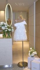 Đầm Tầng Xéo Đính Nơ