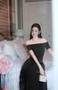 Đầm Len Xoắn Bẹt Vai