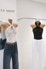 Áo Yếm Ren Nền Hoa