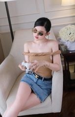 Áo Thun Bẹt Vai Xoắn