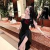 Đầm Nhung Cúp Xẻ