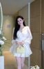 Đầm Xòe Thêu Hoa TD Cột Yếm