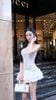 Đầm Lưới Đan Dây Phối Lụa