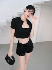 Set Áo Croptop + Quần Kim Sa