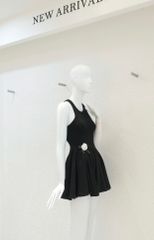 Đầm Xòe Balo Kèm Hoa