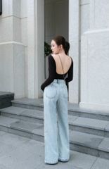 Bodysuit Thun Trơn TD Hở Lưng