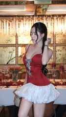 Đầm Bí Xoè 2S Kèm Nơ