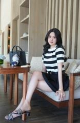 Áo Thun Sọc Cổ Tròn