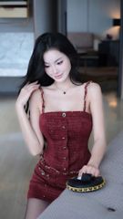 Set Nút Dạ Viền Dây Xích