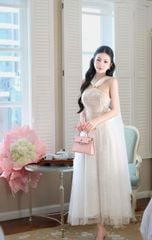 Đầm Lưới Cột Yếm Kèm Charm