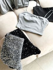Set Áo Croptop + Quần Kim Sa