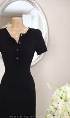 Đầm Thun Viền Bèo Tay Con