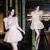Đầm Ren Tay Phồng Viền Đá