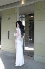 Đầm Lụa Suông Cổ V