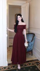 Đầm Len Xoắn Bẹt Vai