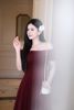Đầm Len Xoắn Bẹt Vai
