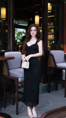 Đầm Ren Hoa Nổi Đính Nơ