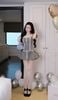 Đầm Caro Bẹt Vai Viền Xô