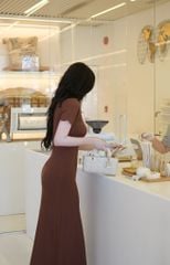 Đầm Thun Viền Bèo Tay Con