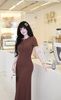 Đầm Thun Viền Bèo Tay Con