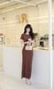 Đầm Thun Viền Bèo Tay Con