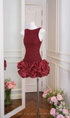 Đầm Ren Hở Lưng Tùng Bí