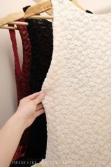 Đầm Ren Hở Lưng Tùng Bí