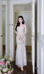 Đầm Ren Nền Hoa Đuôi Cá